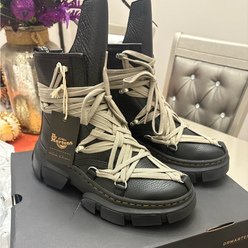 Dr Doc Martens Rick Owens 1460 DMXL Megalace Pentagram Size 8 Men Size 9 Women